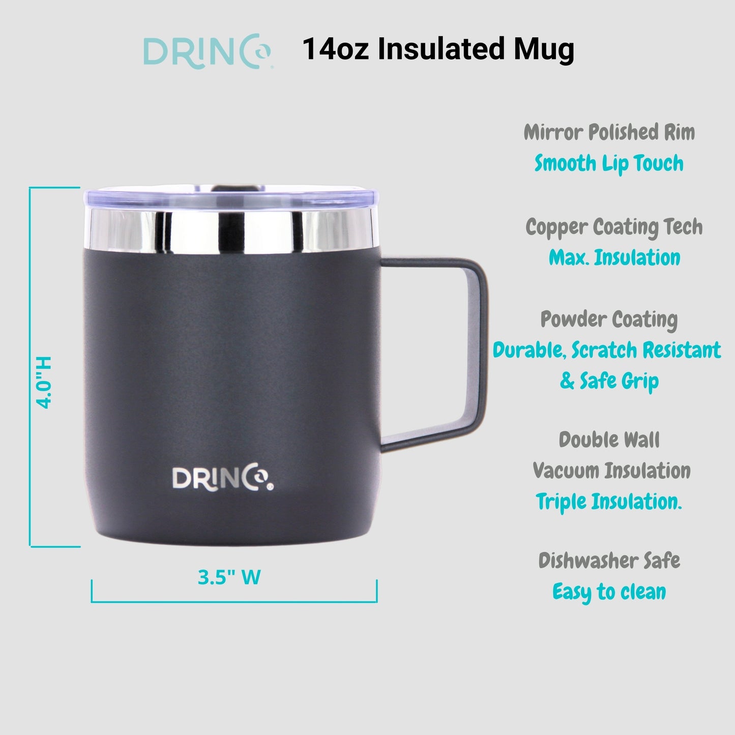 DRINCO 14 oz Coffee Mug